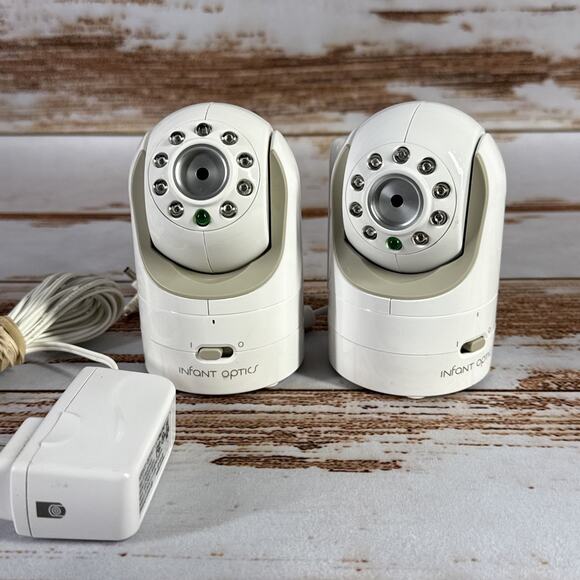 Lot Of 2 Infant Optics DXR-8 Baby Monitor Camera Lens With AC Adapters ~ Tested - Picture 1 of 6